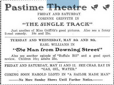 Cass Theatre - Cass City Chronicle May 4 1923 (newer photo)